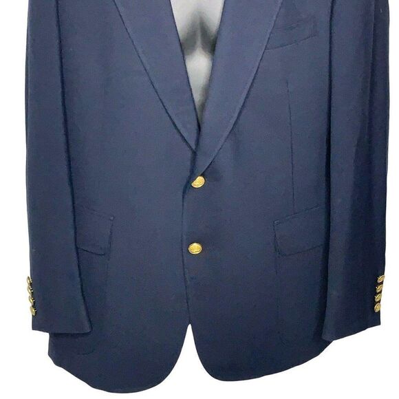 Vintage Cricketeer Sport Coat Navy 44 Season Skipper 2 Button Pockets Union Made - Picture 3 of 5